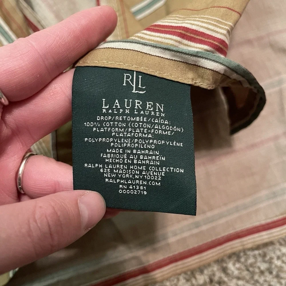 LRL Lauren Ralph Lauren Red Gold Paisley Teal Full Queen Comforter 2 Shams Skirt